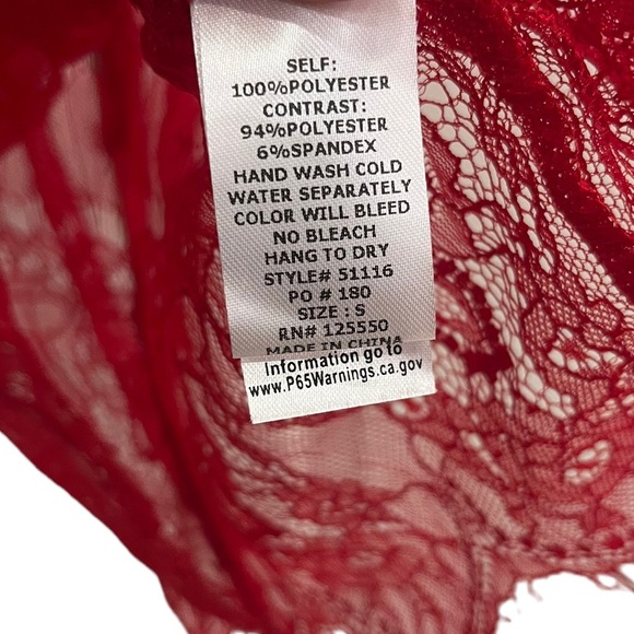 Fashion Nova - Sheer Red Lace Dress - Women’s Size S - Picture 5 of 9